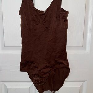 Revenge Clothing Brown Shapewear Bodysuit